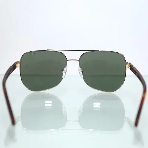 Guess Metal Pilot Aviator Mens Sunglasses - Gold/Green - NWT